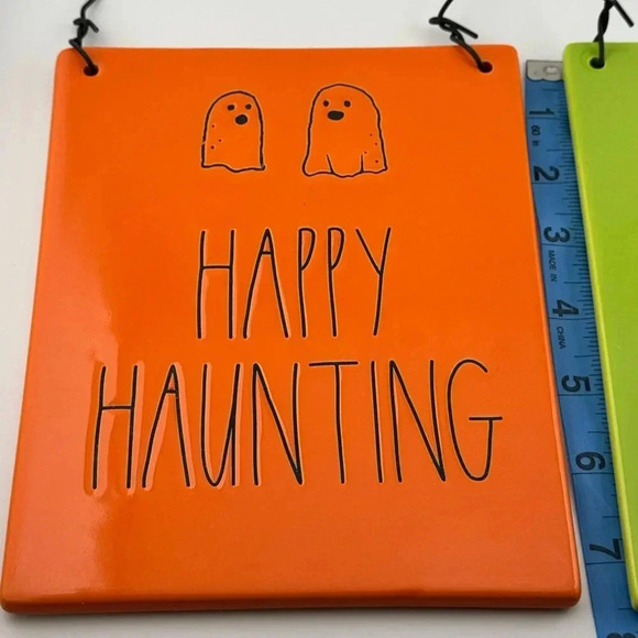 RAE DUNN Halloween Seasonal Fall Hanging Signs Happy Haunting Witching Hour - Picture 3 of 7